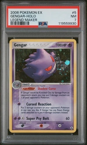 Gengar-Holo - Legend Maker - Pokemon Ex Legend Maker 5 NM PSA 7