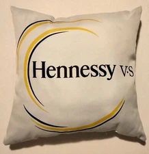 Hennessy VS Advertisement White Heavy Canvas Pillow 17" x 17"