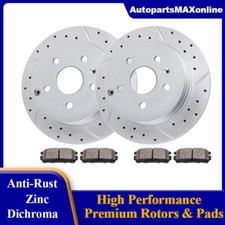 Rear Drill Slot Brake Rotors Brake Pads for Chevy Equinox GMC Terrain Discs Kits