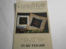 To My Teacher Apple Alphabet Numbers Sampler Cross Stitch Pattern 5.25" x 5.25"