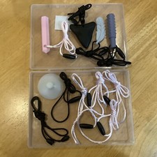 Mixed Lot Of 4 Baby Chew Sensory Necklaces W/ Extra Laces  Holder