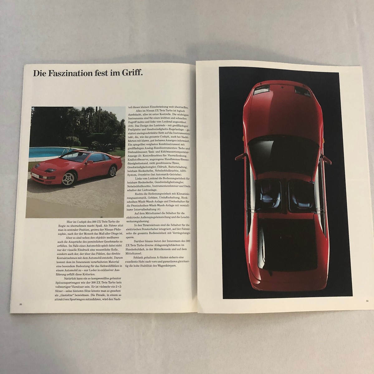 Nissan 300ZX Twin Turbo Sales Brochure Catalog German Text