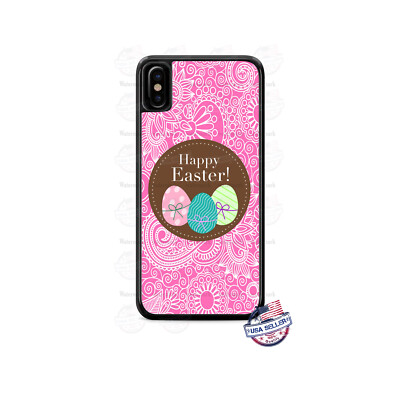 Happy Easter Eggs Floral Paisley Phone Case Cover For iPhone12 Samsung Google LG