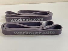 Workout 4-Medium Heavy Duty Pull-Up Resistance Bands Elastic,Purple Lot of 2 