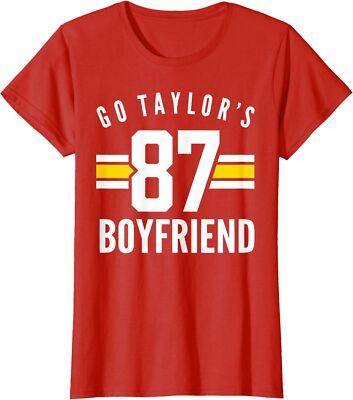 Go Taylors Boyfriend Football Funny Go Taylor's Ladies' Crewneck T-Shirt