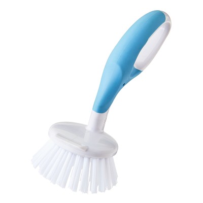 (6 pack) Non-Slip Grip Small Handy Scrubber, Blue