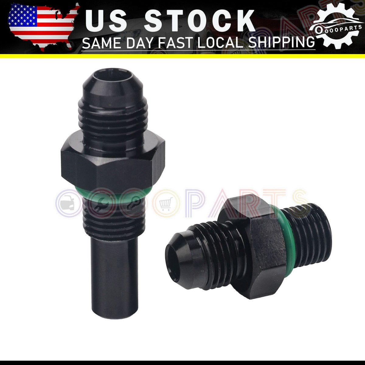 2-Piece 6AN Flare To 1/4 NPSM Transmission Adapter Fittings – TH350 TH400 700R4