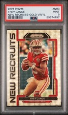PSA 9 2021 Prizm Rookie Trey Lance New Recruits Gold Vinyl /5