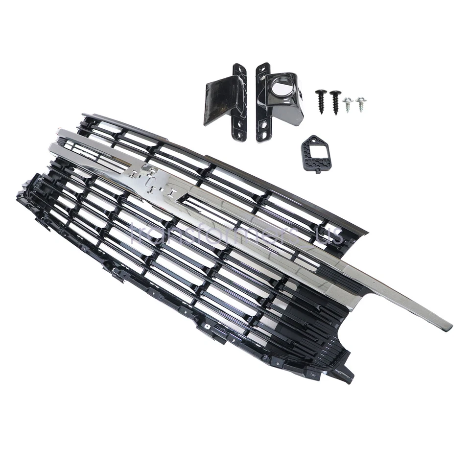 Parrilla superior delantera negra brillante estilo HC para Chevrolet Tahoe Suburban 2021-2024 Foto 2 de 4