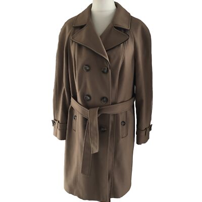 Yessica C&A Mantel 46 Trenchcoat Wollmischung Camel Braun Neu