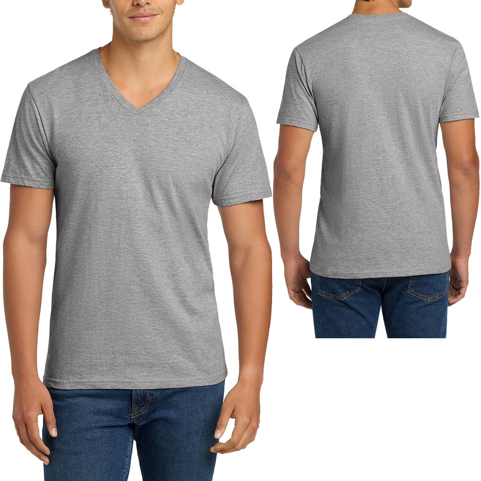 Mens Gildan Soft 100% Ring Spun Cotton V-Neck T-Shirt Classic Fit Tee S ...