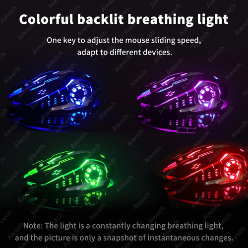 Bluetooth Mouse Gaming Computer Rechargeable Wireless Mouse E-Sports Backlight - Picture 6 of 21