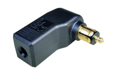 Flacher Motorrad Bordstecker DIN 4165 für BMW, Triumph, KTM, fester Sitz in Dose