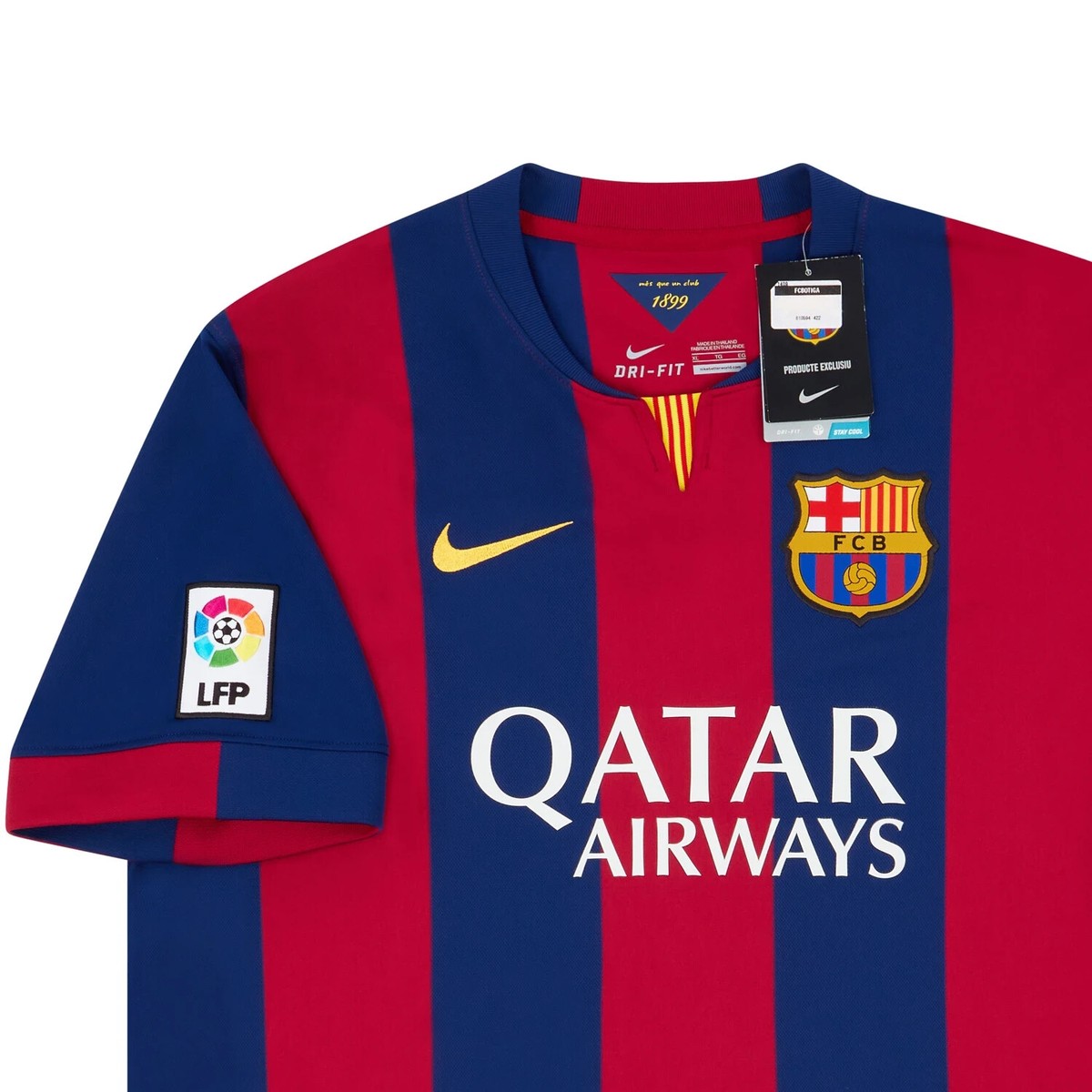 2014/15 Barcelona Home Jersey #4 FABREGAS XL Nike LaLiga Treble
