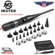 Red Dot Laser BoreSighter Bore Sight Kit for .17 to 12GA Caliber Rifle & Handgun