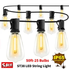 Outdoor String Lights Hanging Lights for Outside Backyard Porch Party Decoration