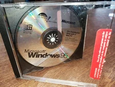 Vintage Microsoft Windows 95 w/ Games, P/N 000-45234, Disc + Jewel case PC disc