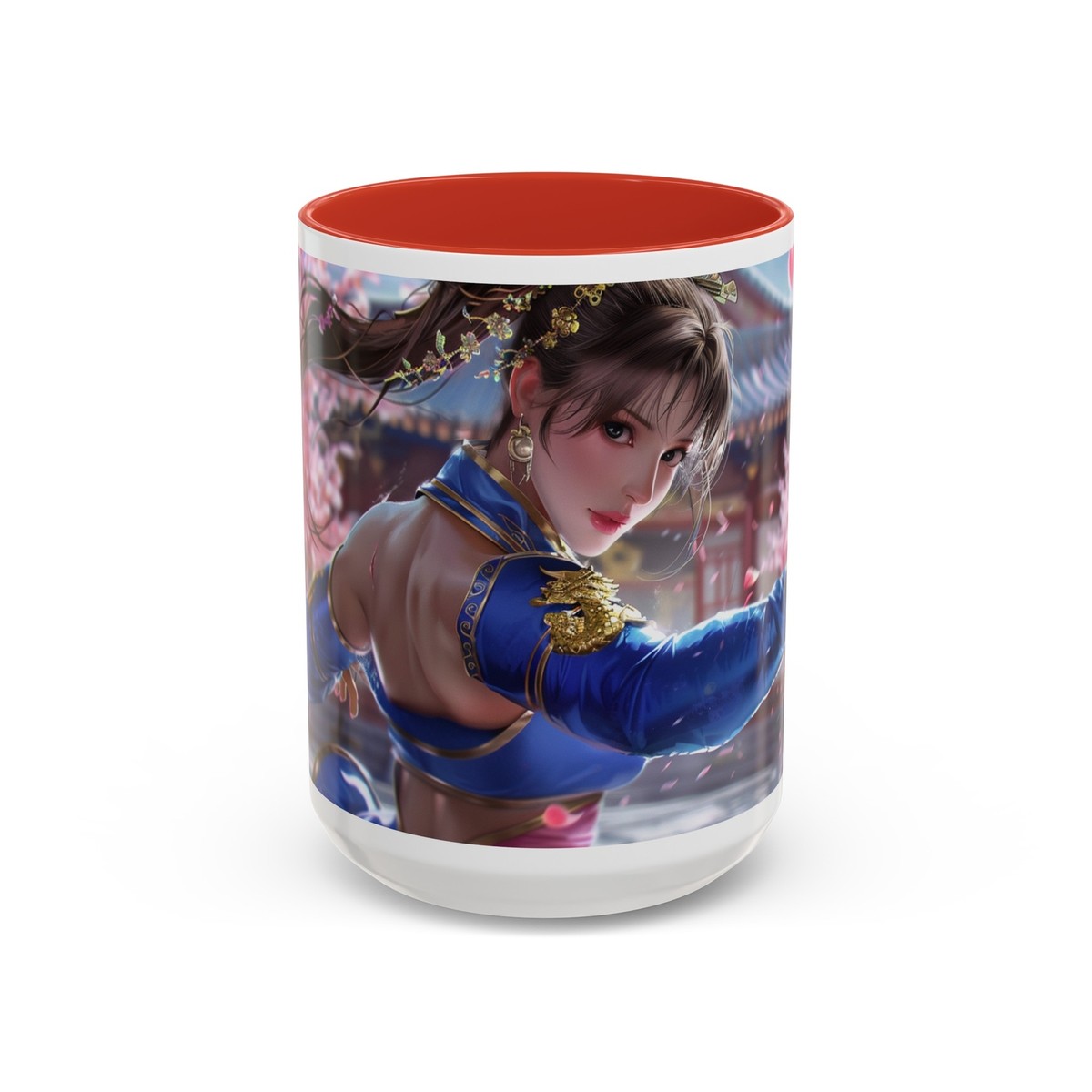 Anime Waifu Gaming Fight Character Girl Chic Outfit View POV Accent Coffee  Mug