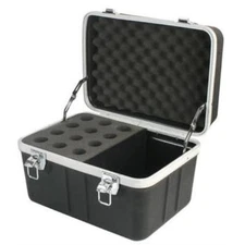 NEW 12 Microphone Carrying Case.Mic Instrument Storage Portable Flight Box.sm58
