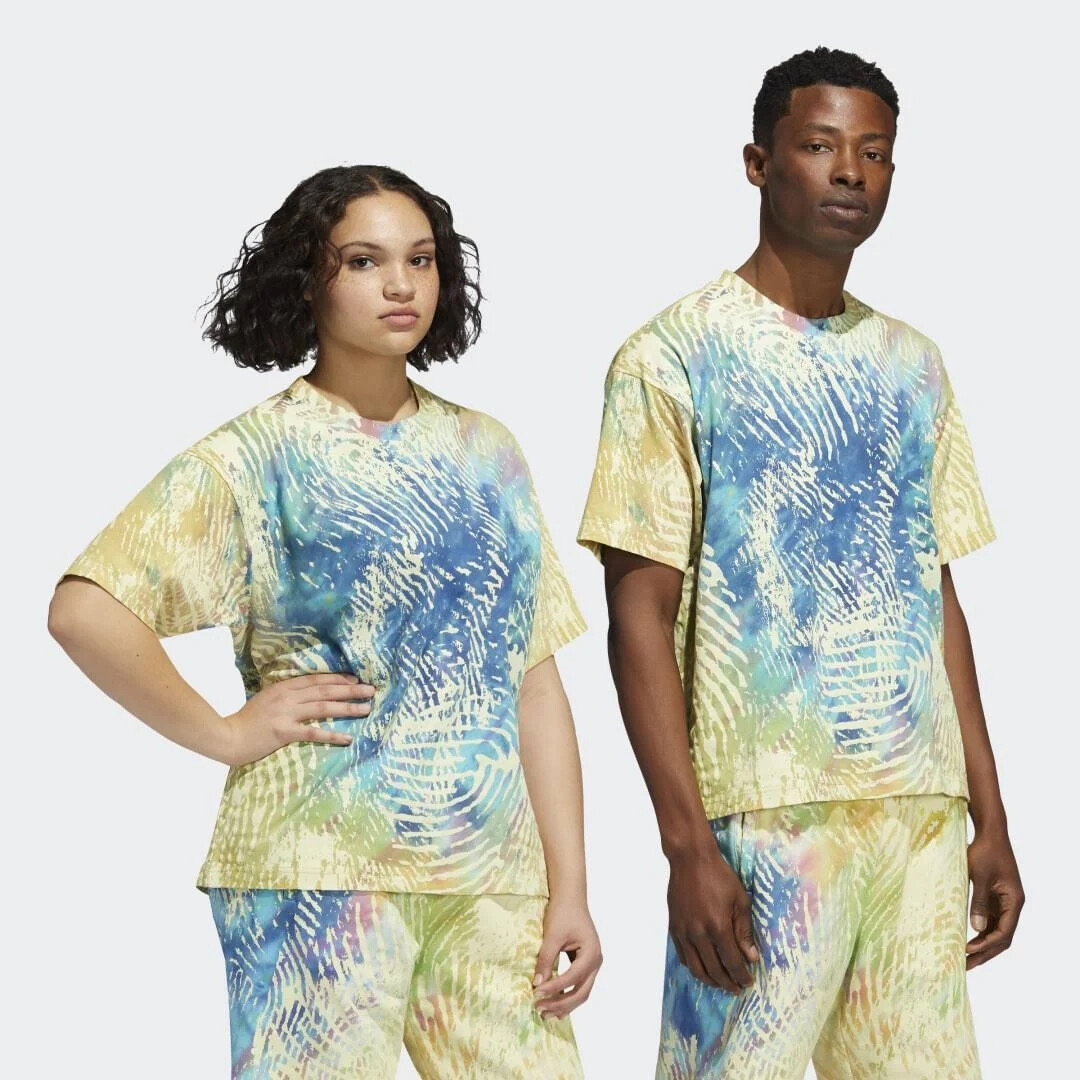 Adidas PHARRELL WILLIAMS MARCH MADNESS TIE DYE FAN TEE T Shirt