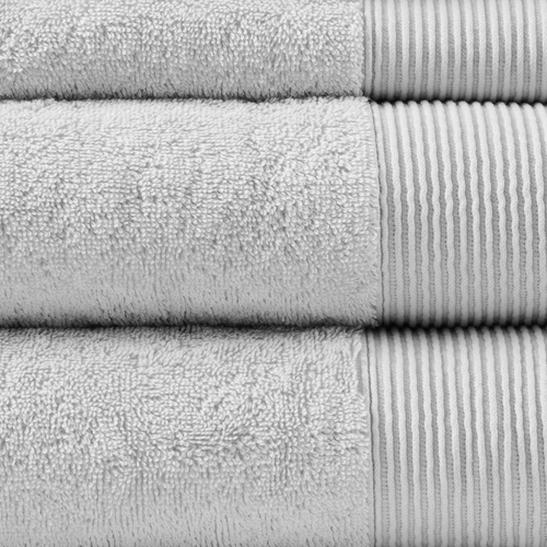 Nuage Grey Cotton Tencel Blend Antimicrobial 6 Piece Towel Set - Picture 2 of 12