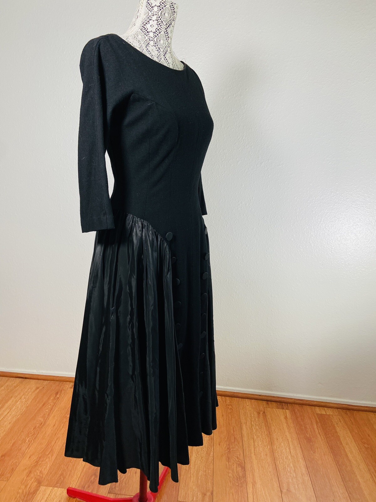 Vintage 1950s dress Lot 2 Black Dresses Unique An… Gem