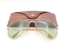 Vintage B L Ray Ban Bausch  Lomb 1/10 12k GF 58mm Anti-Glare Aviators w/Case