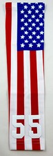 PICK YOUR NUMBER Youth Teen Adult Sports Arm Sleeve US FLAG RED WHITE BLUE