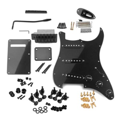 ST style black full electric guitar accessory kit including pre