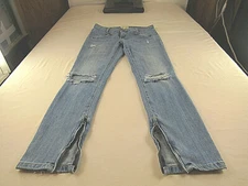 Current Elliott Size 26 [ 28W X 27L Actual ]  Zip Ankle Skinny Jeans Distressed 