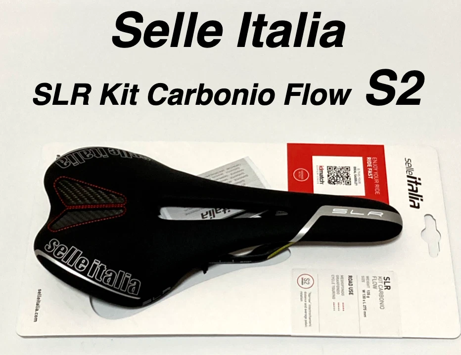 Selle Italia SLR Kit Carbonio Flow S2 Black Road Bike Saddle NEW Japan