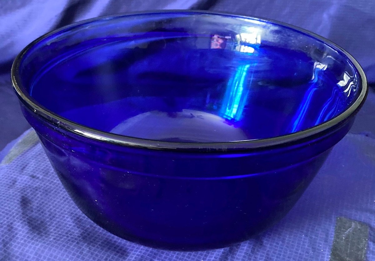 RP2606 Vtg Anchor Hocking Cobalt Blue Glass 3 Piece Mixing RP2606 Vtg Anchor Hocking Cobalt Blue Glass 3 Piece Mixing