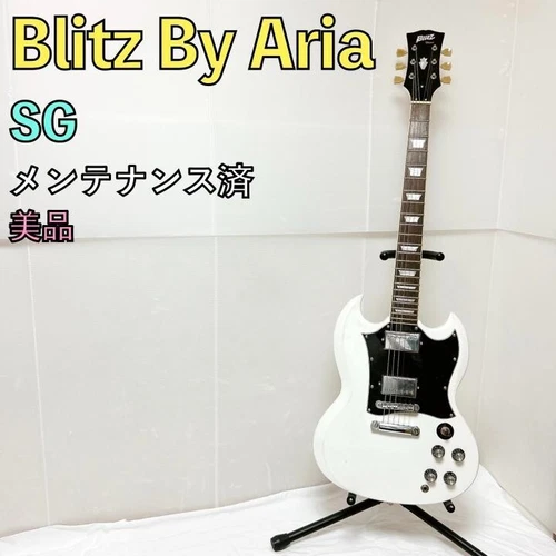 Blitz by AriaPro SG Electric Guitar White Used