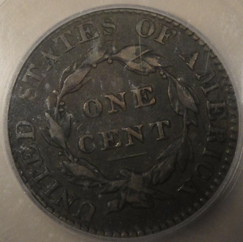 1822 Coronet Large Cent ICG F12 Looks VF to me - Picture 2 of 4