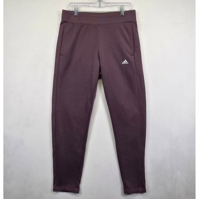 Adidas Jogger Sweatpants Womens M Purple All SZN Fleece Lined Athleisure Comfy