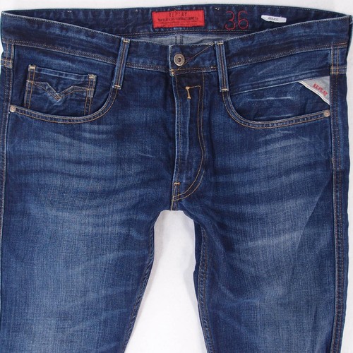 Replay Broeken ANBASS PANT Zwart Slim Denim M914.661.E01.098