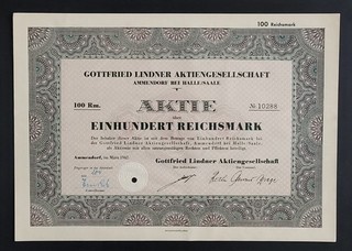 Histor. Wertpapiere AMMENDORF b.Halle 1942