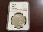 1886 morgan silver dollar NGC MS 61