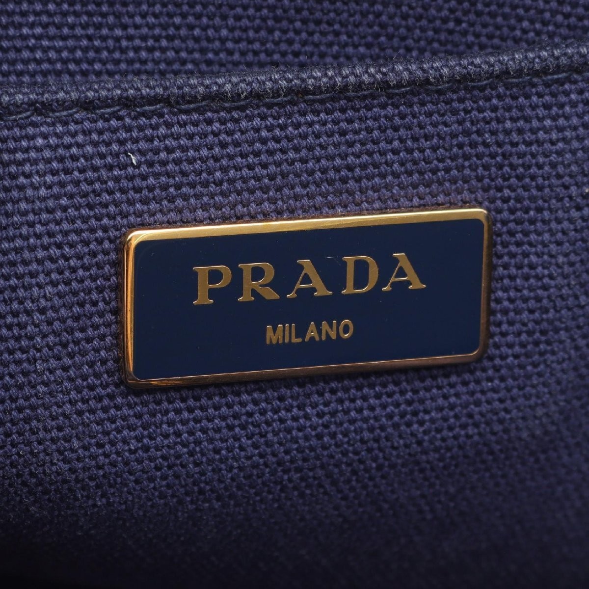 PRADA CANAPA Canvas Tote Bag Used Ladies from japan thumbnail 4