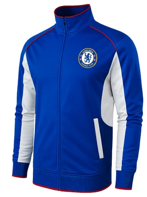 Chelsea FC Rhinox Full-Zip Jacket Blue White Red Trim Licensed Football NEW