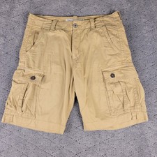 American Eagle Cargo Shorts Mens 34 Khaki Classic Relaxed Fit 10 Inch