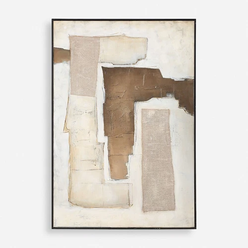 Uttermost Interference Hand Painted Canvas, Black - 32371 - Picture 1 of 1