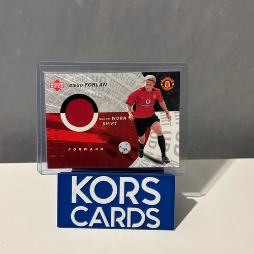 Man United DIEGO FORLAN MATCH WORN PATCH RARE - 2003 UPPER DECK RELIC UNITED