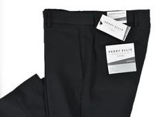 Perry Ellis Portfolio Modern-Fit Caviar Pants 34 X 34 95 PTBFC014