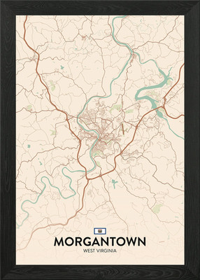 Morgantown WV Gerahmtes Wandbild Poster Leinwanddruck Bild