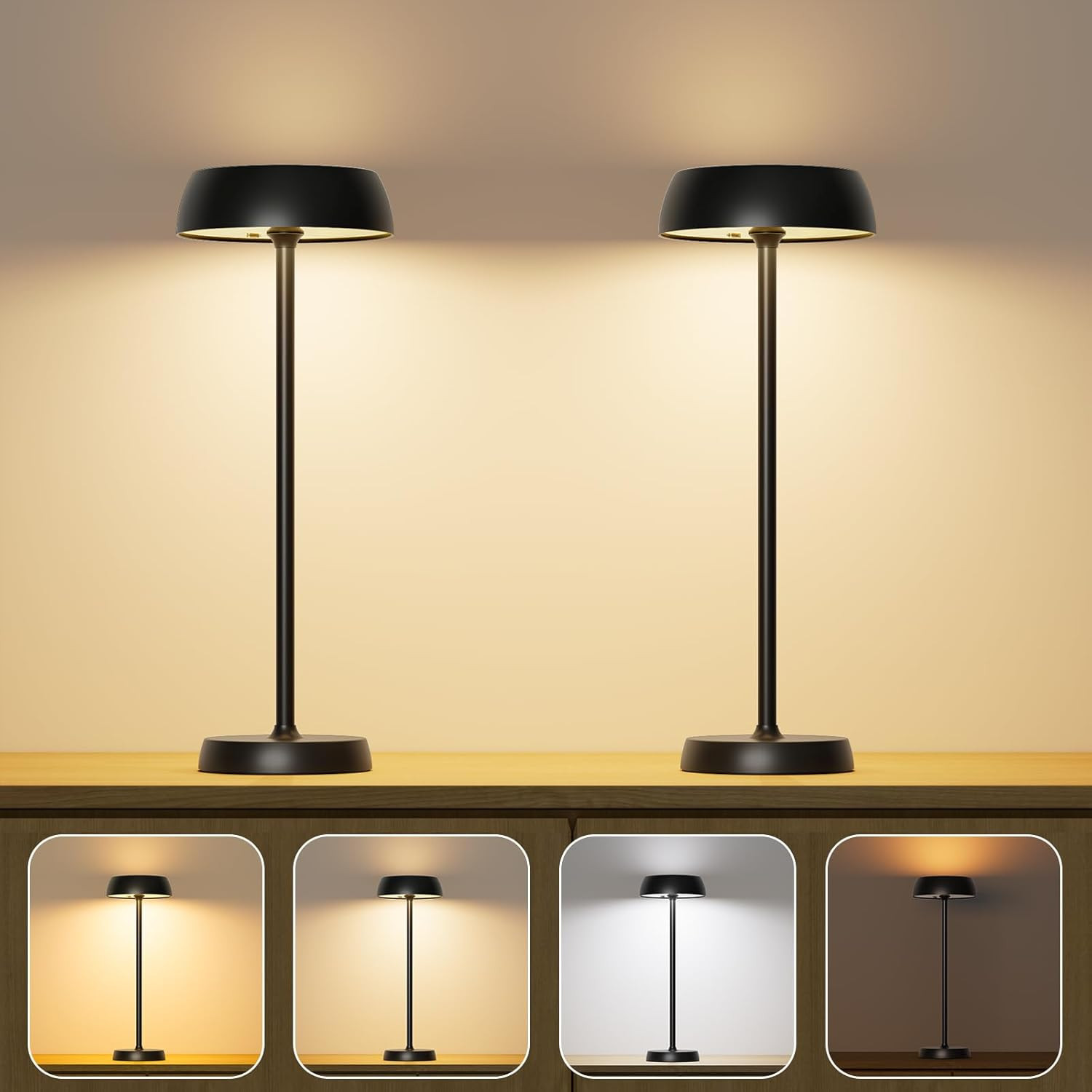 Lampada LED da Comodino Wireless | Sicura per Bambini Touch Dimmer