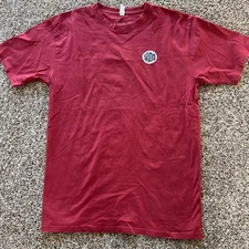 sanO Board Riding Company Men's Red T-Shirt Size Large Short Sleeve