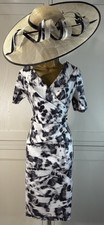 Ispirato UK 10 Grey Dress Wedding Mother of Bride Groom Guest Races Party Cruise