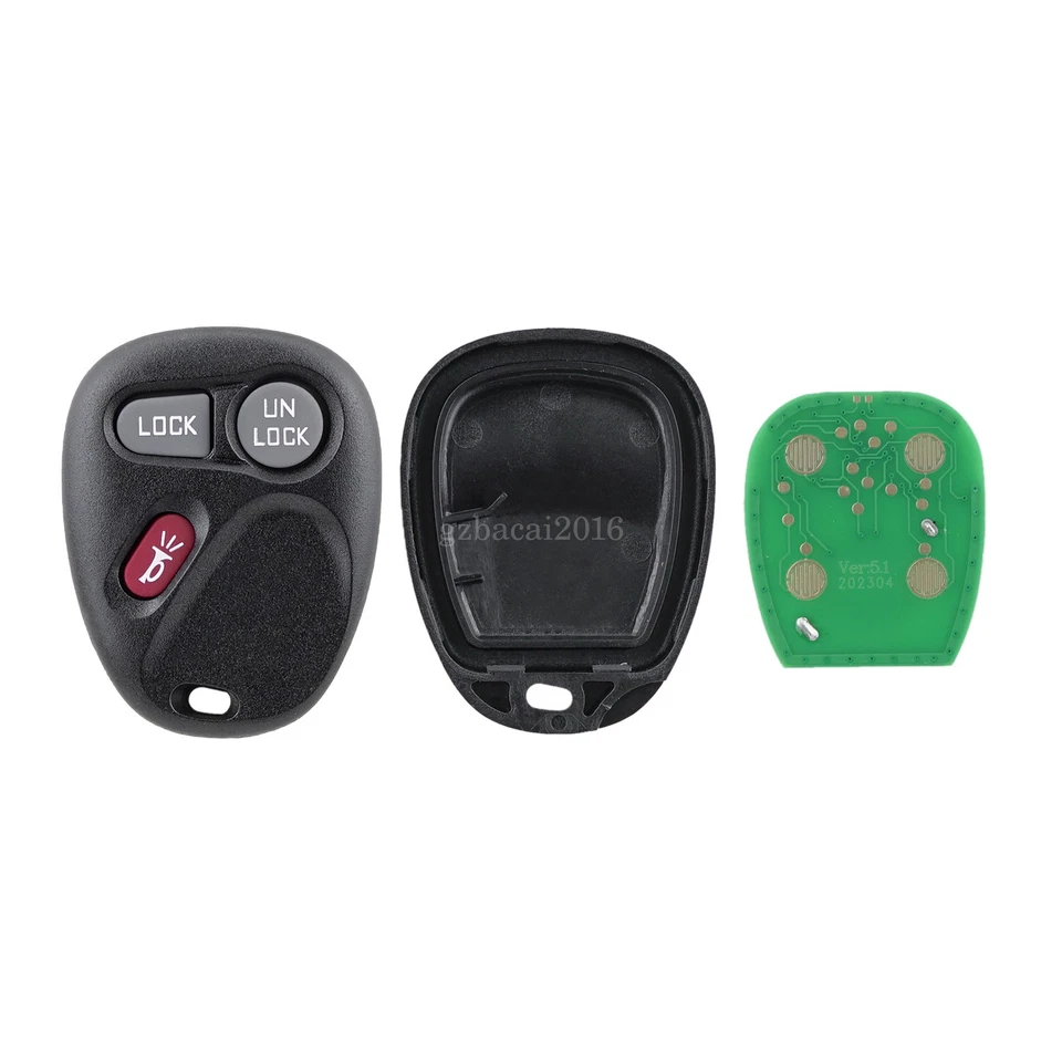 For 2001 2002 Chevrolet Silverado 1500 2500 3500 Remote Control Key Fob 15042968 - Image 3 of 4
