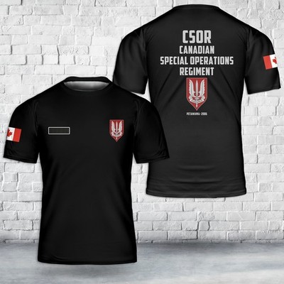 Custom Name CSOR Special Operations T-Shirt - Canadian Elite Force 3D Graphic Te
